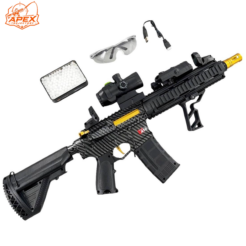 カーボンファイバーゴールド装飾 M416 ジェルブラスター