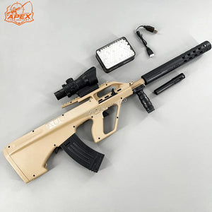 Mini Aug Gel Blaster With 7 Colors of Lighted Silencer Recommended Age Range: 10-15 Years