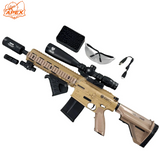 精巧な彫刻のHK417ジェルブラスター 高速連射 7色に光るサイレンサーでスムーズな射撃
