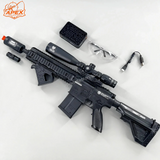 精巧な彫刻のHK417ジェルブラスター 高速連射 7色に光るサイレンサーでスムーズな射撃