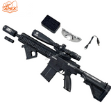 精巧な彫刻のHK417ジェルブラスター 高速連射 7色に光るサイレンサーでスムーズな射撃