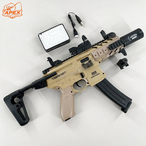 Exquisite Engraving Mpx Gel Blaster High Rate of Fire  Smooth Shooting With 7 Colors of Lighted Silencer