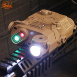 赤色レーザー+緑色レーザー+フラッシュライト多機能タクティカルビームバッテリーケース