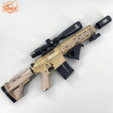 精巧な彫刻のHK417ジェルブラスター 高速連射 7色に光るサイレンサーでスムーズな射撃