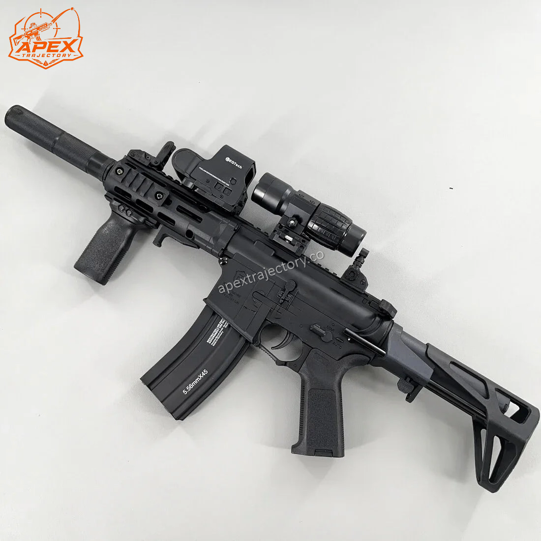 DD M4-PDW Pistola de bolas de gel de alta velocidad con cargador metálico - Modelo insignia